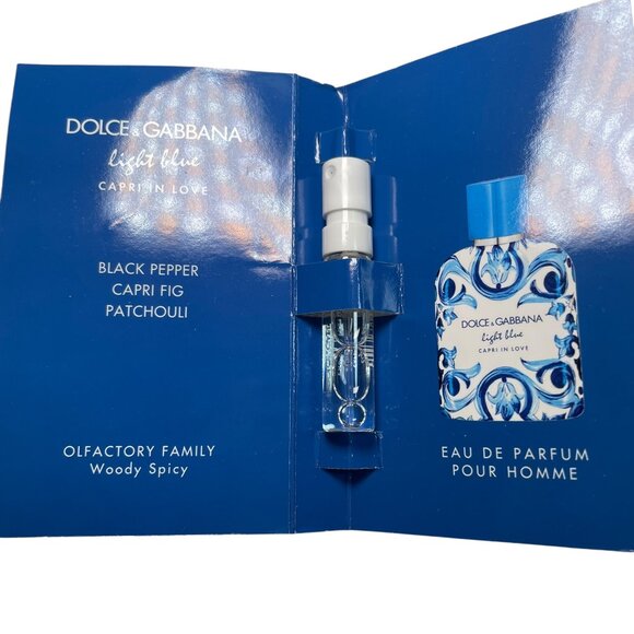 Dolce & Gabbana Light Blue Capri In Love Pour Homme Perfume Samples Set of 3 - Picture 4 of 4